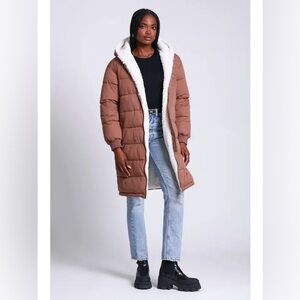 Avec Les Filles Puffer Thermalcoat Hooded Parka Truffle